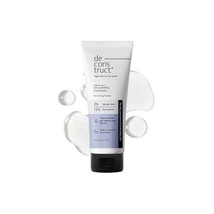 Deconstruct Salicylic Acid Oil Control Face Wash with Niacinamide | Facewash for Men & Women | 100ml